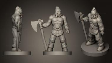 Figurines of people Berserker 3d model